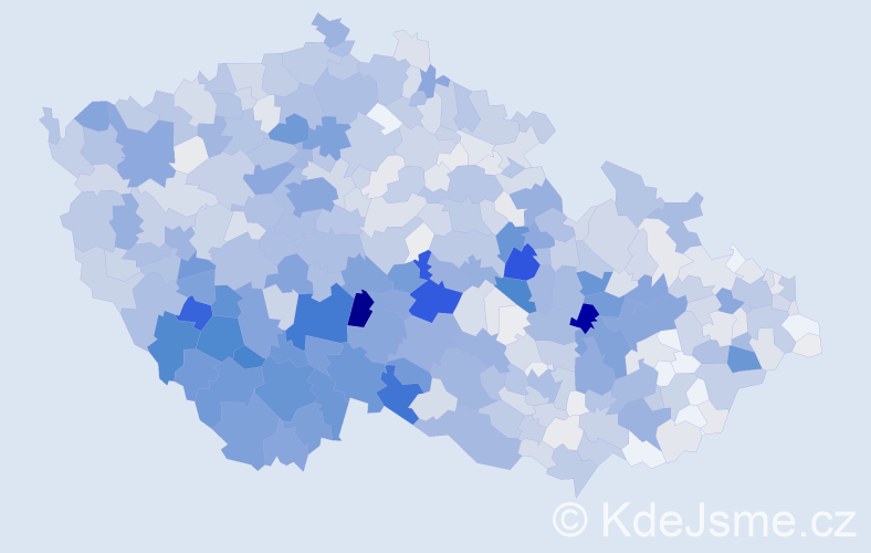 Příjmení: 'Švec', počet výskytů 4622 v celé ČR