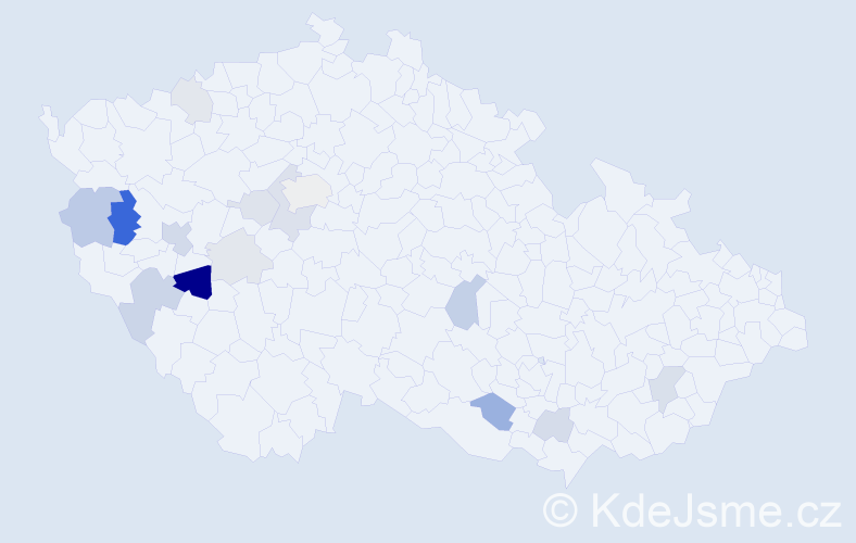 Příjmení: 'Spourová', počet výskytů 34 v celé ČR