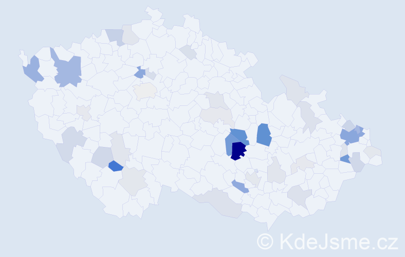 Příjmení: 'Kaša', počet výskytů 137 v celé ČR