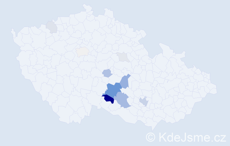 Příjmení: 'Ampapová', počet výskytů 34 v celé ČR