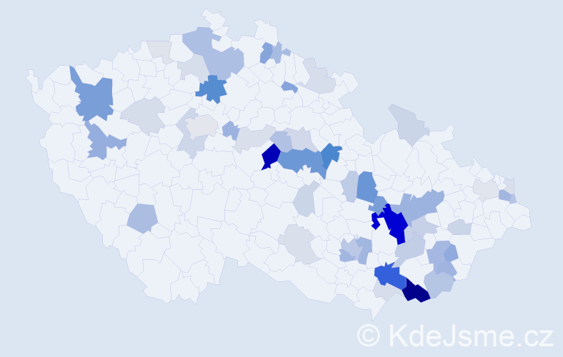 Příjmení: 'Rolencová', počet výskytů 158 v celé ČR