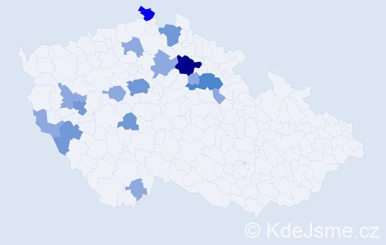 Příjmení: 'Frumertová', počet výskytů 32 v celé ČR