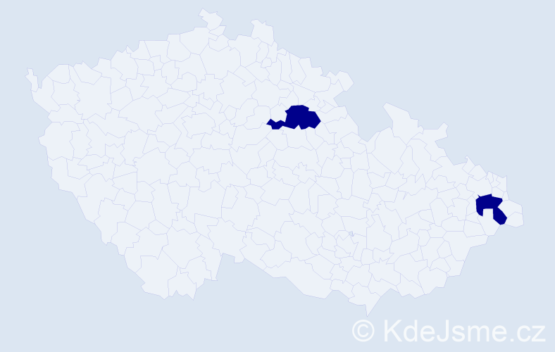 Příjmení: 'Bernatek', počet výskytů 2 v celé ČR