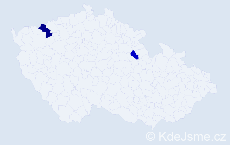Příjmení: 'Kuchtaninová', počet výskytů 3 v celé ČR