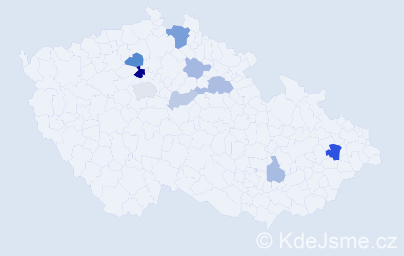 Příjmení: 'Samohrdová', počet výskytů 22 v celé ČR