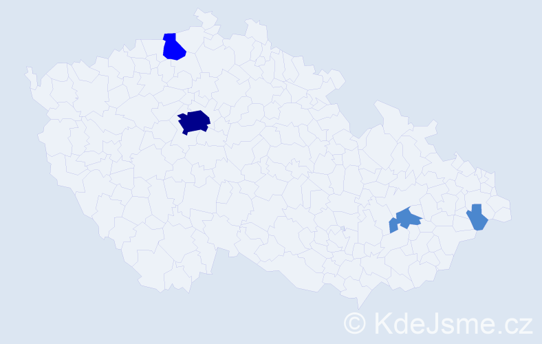 Příjmení: 'Bednárská', počet výskytů 7 v celé ČR