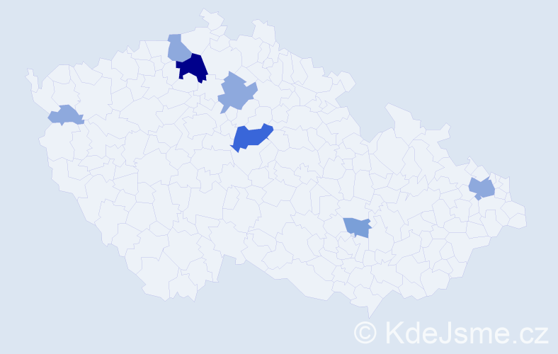 Příjmení: 'Labai', počet výskytů 17 v celé ČR