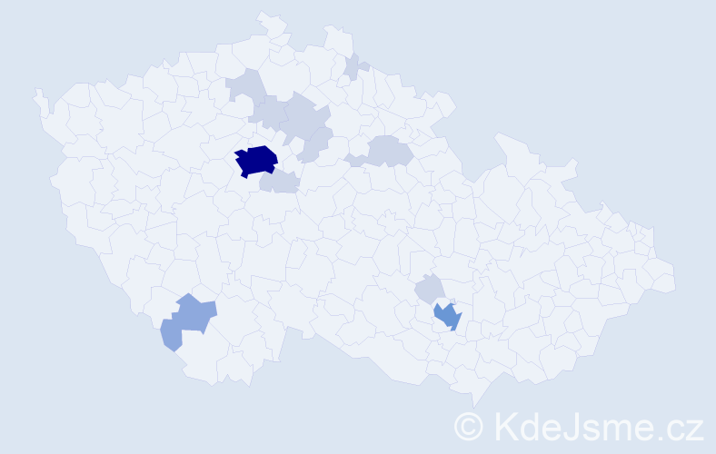 Příjmení: 'Lysak', počet výskytů 29 v celé ČR
