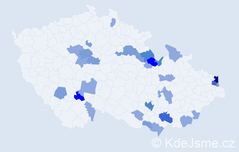 Příjmení: 'Repová', počet výskytů 64 v celé ČR