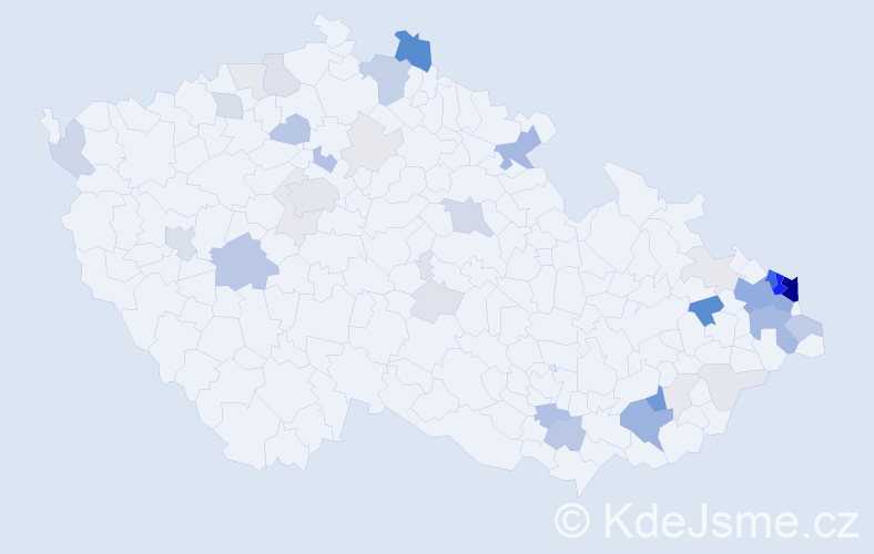Příjmení: 'Mazurek', počet výskytů 173 v celé ČR