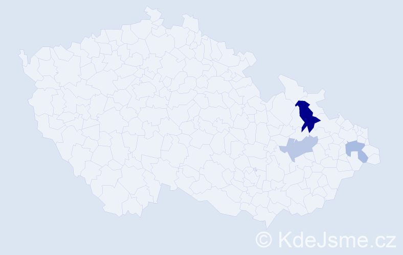 Příjmení: 'Pustofková', počet výskytů 5 v celé ČR