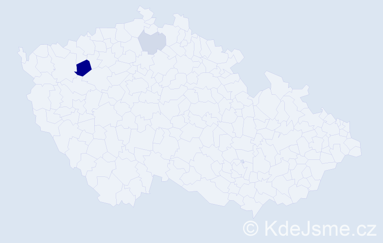 Příjmení: 'Krusmanová', počet výskytů 9 v celé ČR