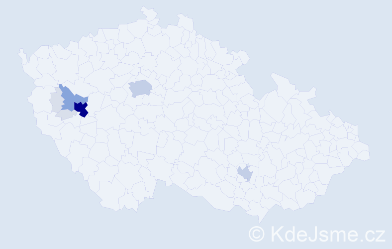 Příjmení: 'Hasch', počet výskytů 33 v celé ČR