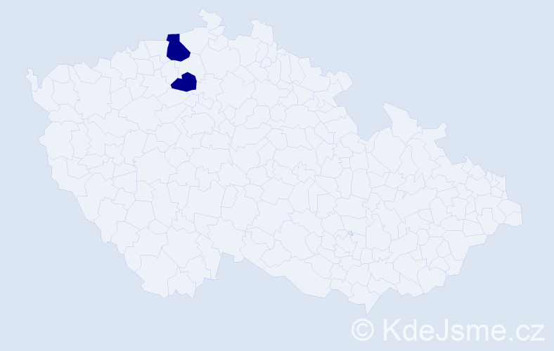Příjmení: 'Mühlweiltová', počet výskytů 2 v celé ČR