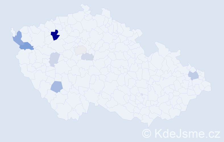 Příjmení: 'Harajdová', počet výskytů 25 v celé ČR