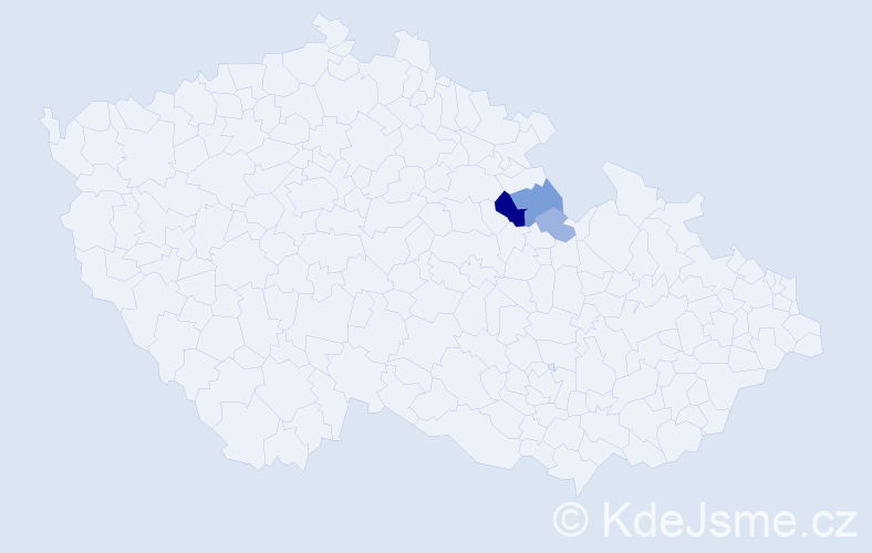 Příjmení: 'Kulšteinová', počet výskytů 8 v celé ČR