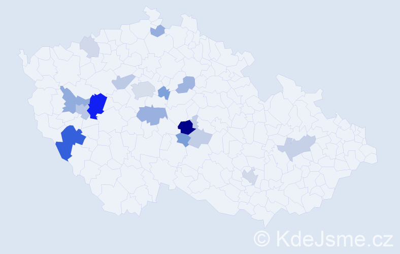 Příjmení: 'Weingärtnerová', počet výskytů 44 v celé ČR