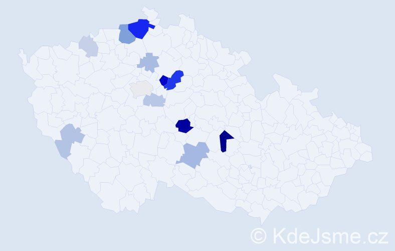 Příjmení: 'Labutová', počet výskytů 33 v celé ČR