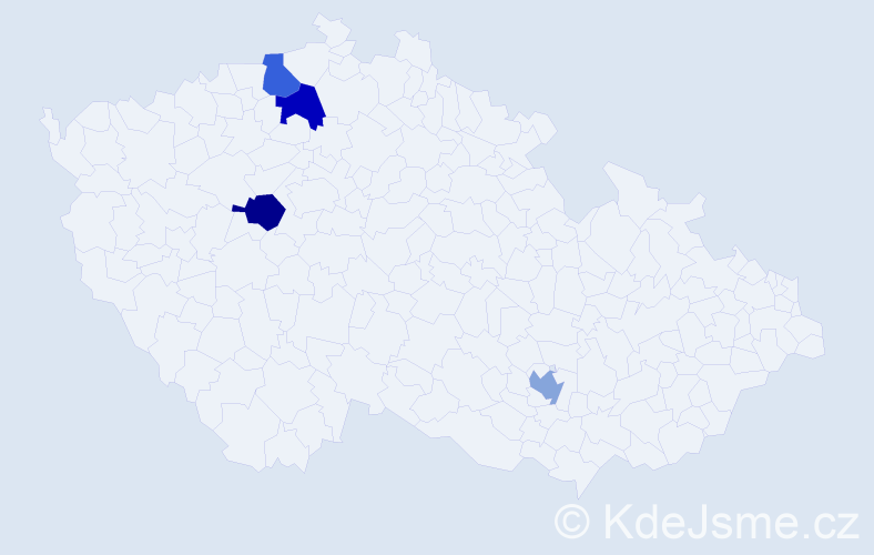 Příjmení: 'Perdok', počet výskytů 4 v celé ČR