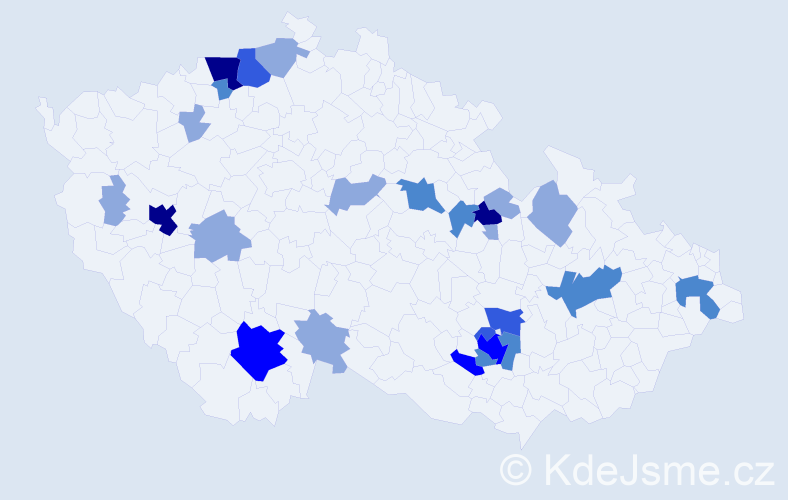 Příjmení: 'Täuberová', počet výskytů 57 v celé ČR