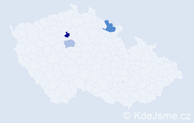 Příjmení: 'Tytynets', počet výskytů 5 v celé ČR