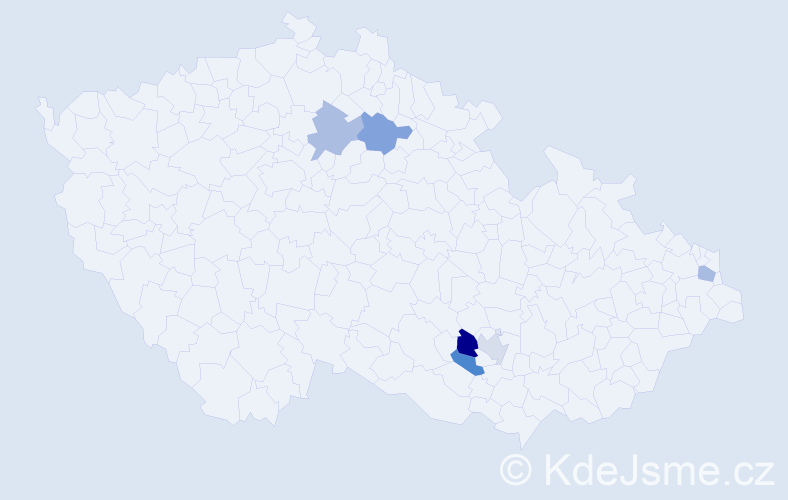 Příjmení: 'Ačaiová', počet výskytů 7 v celé ČR