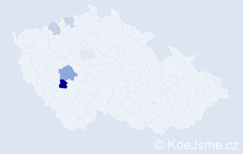 Příjmení: 'Pergeltová', počet výskytů 8 v celé ČR