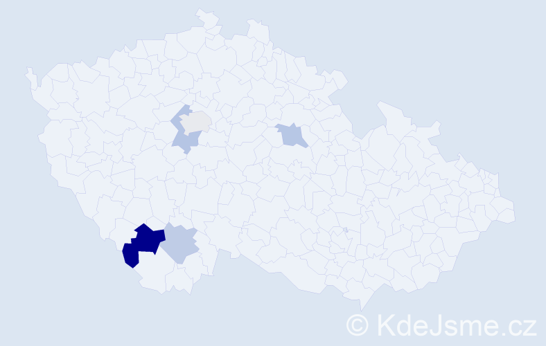 Příjmení: 'Karabiňoš', počet výskytů 7 v celé ČR