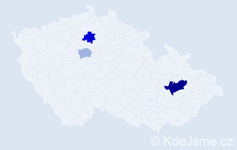 Příjmení: 'Tominová', počet výskytů 7 v celé ČR
