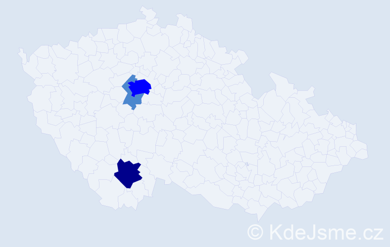 Příjmení: 'Weyda', počet výskytů 6 v celé ČR