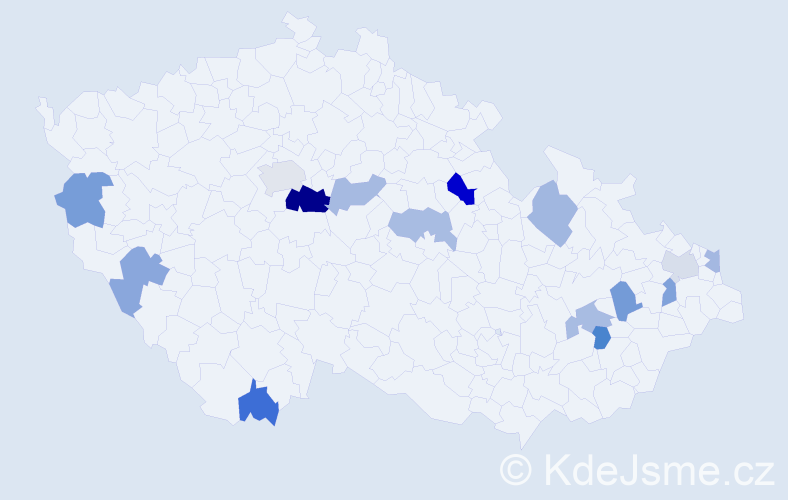 Příjmení: 'Meszárosová', počet výskytů 21 v celé ČR
