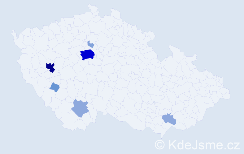 Příjmení: 'Pompl', počet výskytů 22 v celé ČR