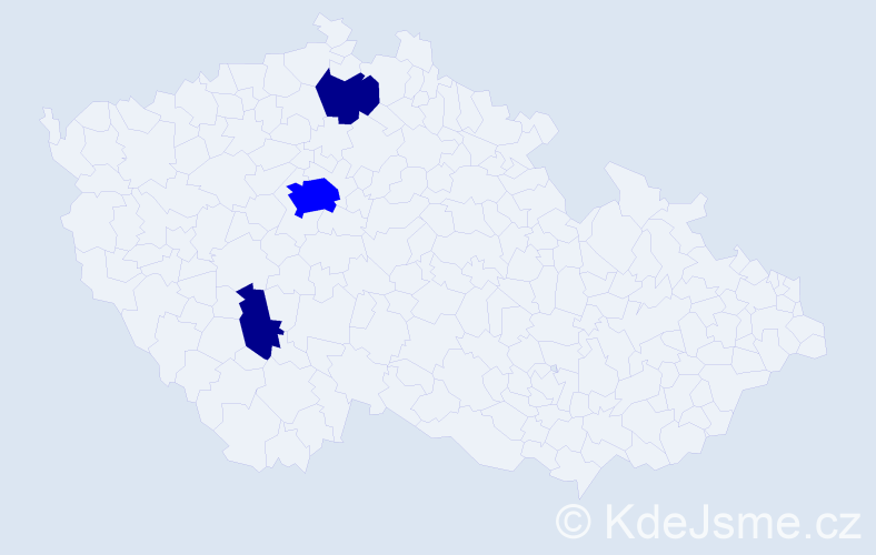 Příjmení: 'Ahmetović', počet výskytů 5 v celé ČR