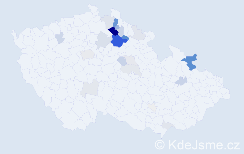 Příjmení: 'Cimbálová', počet výskytů 72 v celé ČR