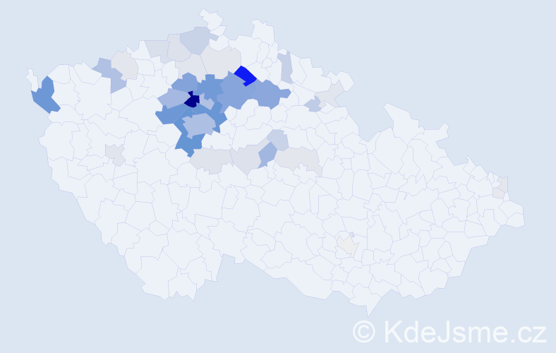 Příjmení: 'Kejmar', počet výskytů 181 v celé ČR