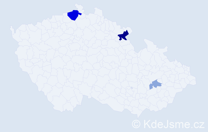 Příjmení: 'Helvig', počet výskytů 9 v celé ČR
