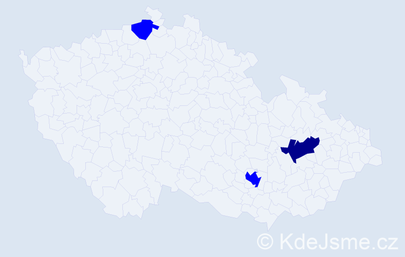 Příjmení: 'Bachňáková', počet výskytů 4 v celé ČR