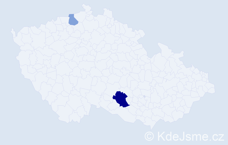 Příjmení: 'Tříšťka', počet výskytů 4 v celé ČR