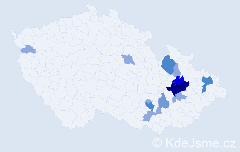Příjmení: 'Resner', počet výskytů 33 v celé ČR