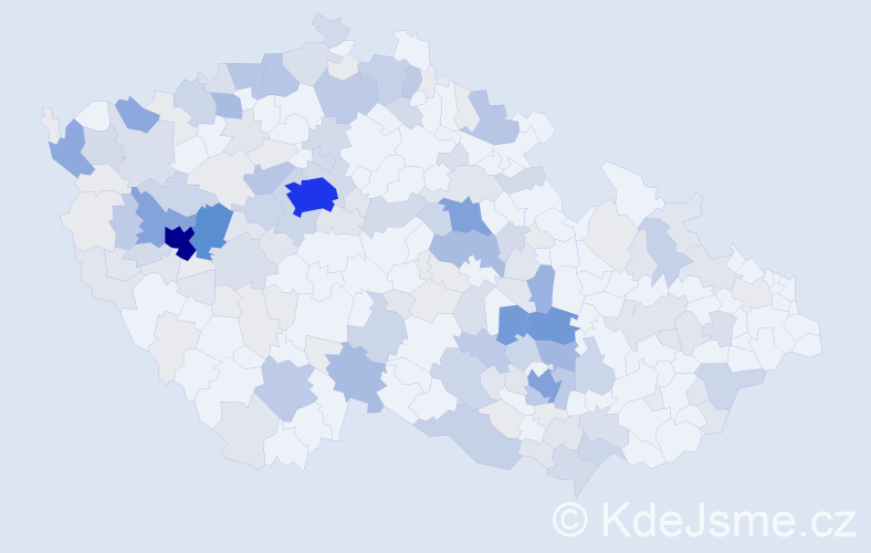 Příjmení: 'Loukota', počet výskytů 614 v celé ČR