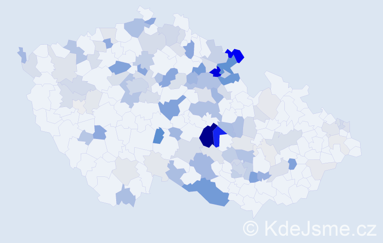 Příjmení: 'Dítětová', počet výskytů 359 v celé ČR