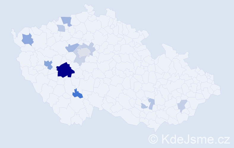 Příjmení: 'Kottnerová', počet výskytů 29 v celé ČR