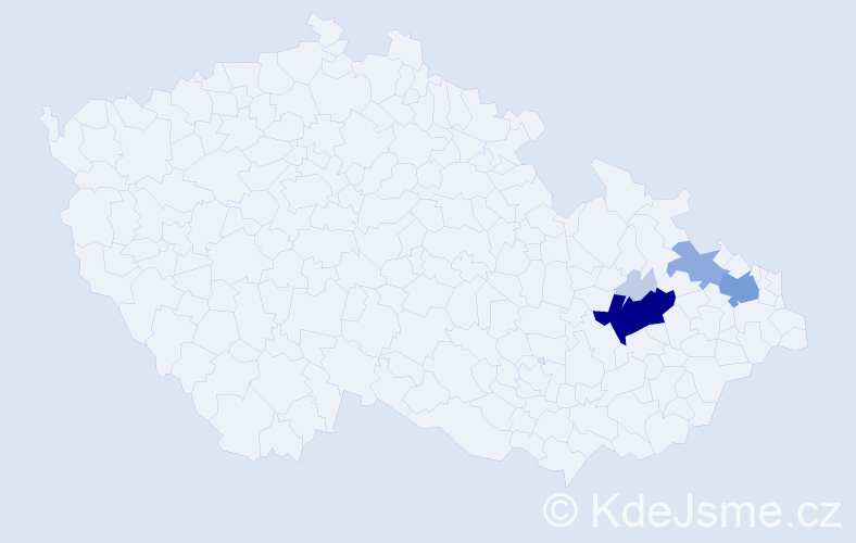 Příjmení: 'Drešl', počet výskytů 16 v celé ČR