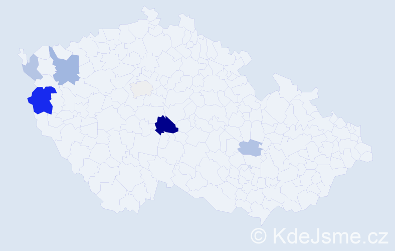 Příjmení: 'Stocker', počet výskytů 13 v celé ČR