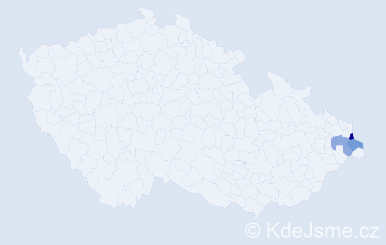 Příjmení: 'Dziergas', počet výskytů 7 v celé ČR