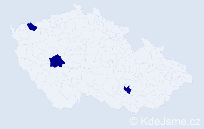 Příjmení: 'Pogányová', počet výskytů 3 v celé ČR