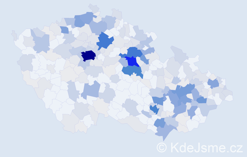 Příjmení: 'Machačová', počet výskytů 1116 v celé ČR