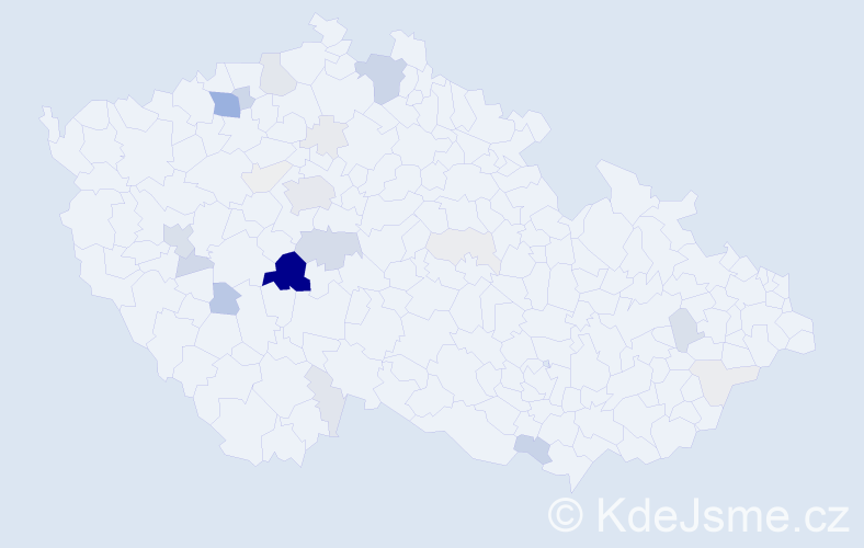 Příjmení: 'Chocholoušek', počet výskytů 102 v celé ČR