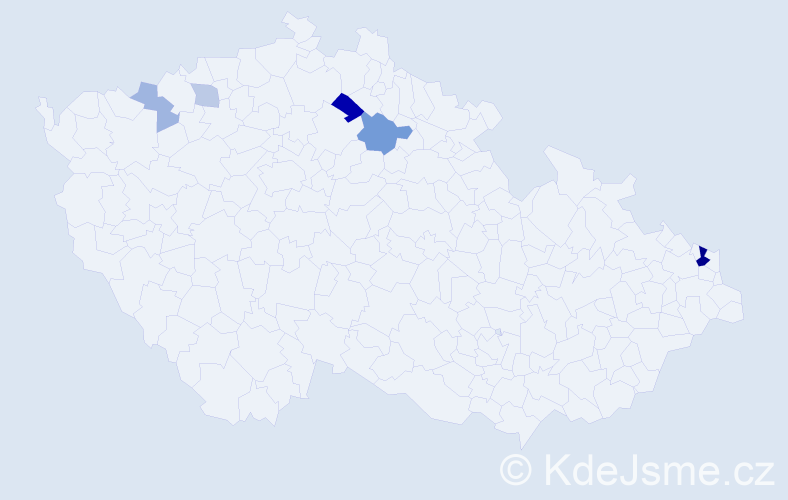 Příjmení: 'Francáková', počet výskytů 12 v celé ČR