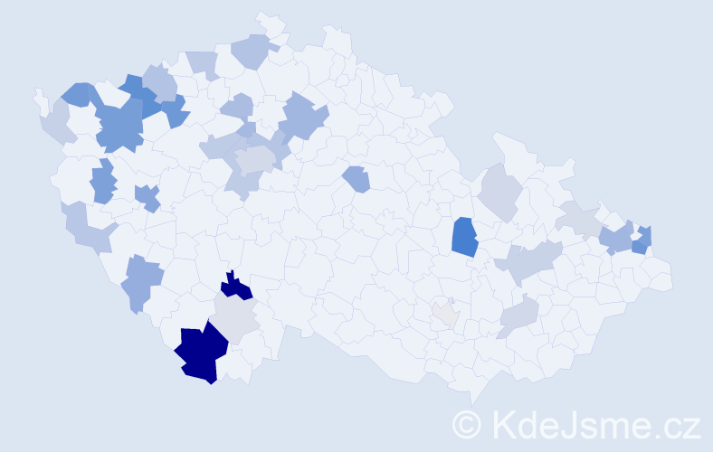 Příjmení: 'Frischová', počet výskytů 89 v celé ČR